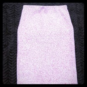 Ann Taylor red and white pencil skirt